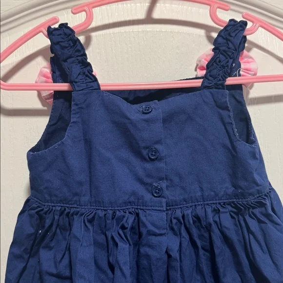 500-Disney baby navy blue & pink Minnie Mouse dress with bow details - Picture 8 of 8